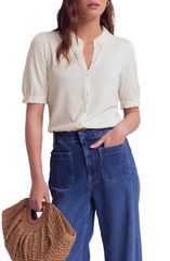 ボーデン レディース トップス シャツ Bodenessa Broderie Top Ivory アイボリー