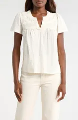 ラッキーブランド レディース トップス シャツ レース Lucky Brand Lace Pintuck Top Whisper White ホワイトのサムネイル