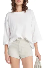 フェイバリット ドーター レディース トップス シャツ コットン Favorite Daughter The Over It Organicotton Tee White ホワイトのサムネイル
