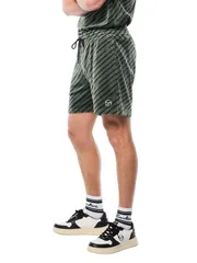 セルジオタッキーニ メンズ ボトムス ハーフパンツ・ショーツ Sergio Tacchini Obliquo Velour Short Agave Green グリーンのサムネイル