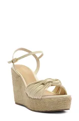 アレッツォ レディース シューズ サンダル プラットフォーム Arezzo Platform Wedge Sandal Panacotaのサムネイル