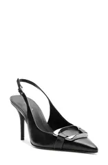 アレッツォ レディース シューズ ヒール Arezzo Felicity Pointed Toe Slingback Pump Black ブラックのサムネイル