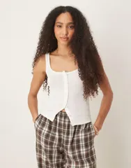 フリーピープル レディース トップス タンクトップ Free Peoplend game pointelle tank top in sugar swizzle SUGAR SWIZZLEのサムネイル