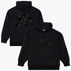 ミッチェルネス メンズ アウター パーカー・スウェット フリース Mens Mitchell Ness Black Philadelphia 76ers Phantom Fleece Hoodie Bのサムネイル