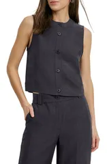 フェイバリット ドーター レディース トップス シャツ Favorite Daughter The Fine Line Pinstripe ButtonUp Top NAVY ネイビーのサムネイル