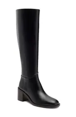 スチュアート ワイツマン レディース シューズ ブーツ・レインブーツ レザー Stuart Weitzman Maris Leather Knee High Boot Women BLACK SMOOのサムネイル