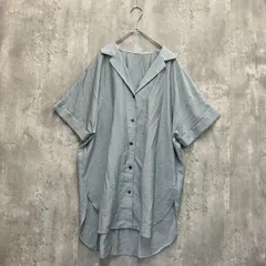 apart by lowrys アパートバイローリーズ シアーカイキンBIGシャツ　サイズF くすみブルー系 ラ・ヴェリタ古着 260804-06 レディース 春 夏 接触冷感機能付き シアー素材のサムネイル