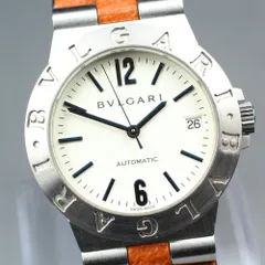 【稼働品】 BVLGARI ディアゴノ LCV35S ホワイト シルバー デイト 純正ブレス 自動巻き メンズ 腕時計 #17712のサムネイル
