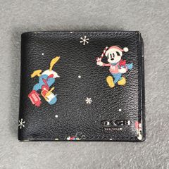 コーチ COACH 長財布 ディズニー ミッキー ジップアラウンド ブラック