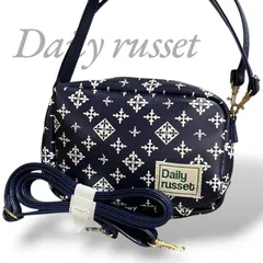 【MY0969】Daily russet デイリーラシット 3way ショルダーバッグ ハンドバッグ 肩掛け 斜め掛け ネイビー モノグラム ナイロンのサムネイル