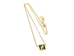 FENDI フェンディ ネックレス ズッカ ゴールド系 メタル ユニセックス 美品のサムネイル