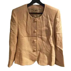レリアン Leilian ノーカラージャケット ウール 9 ピンク ■GY99のサムネイル