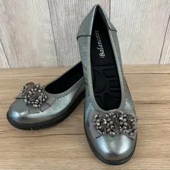 Balancoire ブランコワール ビジュー バレーシューズ パンプス グレー 24.5㎝ 日本製 平塚店 衣 料品 Mのサムネイル