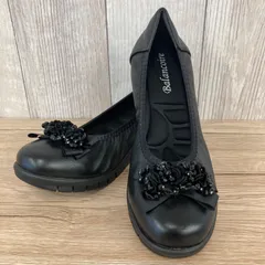Balancoire ブランコワール ビジュー バレーシューズ パンプス ブラック 24.5㎝ 日本製 平塚店 衣料品 Mのサムネイル