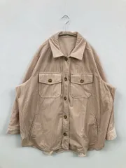 continuer de NICE CLAUP コンティニューデナイスクラップ ブルゾン F ベージュ コーデュロイ 無地 ミドル丈 フードなし ボタン留め レディースのサムネイル