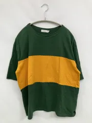 SEVENDAYS=SUNDAY セブンデイズサンデイ Tシャツ/カットソー L グリーン ボーダー柄 ミドル丈 半袖 クルーネック(丸首) メンズ レディースのサムネイル