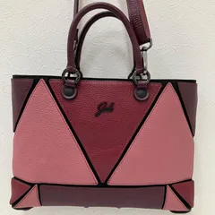 Ｙ6877　Gabs　ガブス　RIOKO　リオコ　2way　ショルダーバッグ　ハンドバッグ　レッド　ピンク　ワインレッド　ボルドー　レディース　レザーのサムネイル