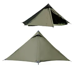 TENPLAY「2.0アップグレード」登山テントトレッキング キャンプ ソロテント ワンポールテント 1人用 20Dナイロン超軽量 コンパクト 4シーズン 防水 通気 耐水圧5000mm 前室付き ピラミッド式 設営簡単 アウトドア 登山 ツ 2989d230のサムネイル