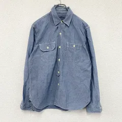 OshKosh　オシュコシュ　長袖シャンブレーワークシャツ　青　ブルー　Mサイズ　古着のサムネイル