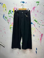 (ノーブランド) オーバーサイズ デニム パンツ ブラック Mのサムネイル