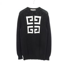 ジバンシィ GIVENCHY ニット ロゴ ダメージ加工 コットン ニット メンズ Used Aのサムネイル