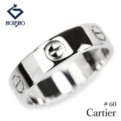 カルティエ ラブ リング K18ホワイトゴールド CARTIER #60 ビス メンズ ユニセックス 地金のみ 石なし 中古 宝正 908551のサムネイル