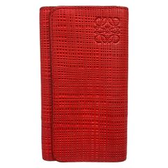 LOEWE ロエベ ネックストラップ付レザークロシェット（キーケース 