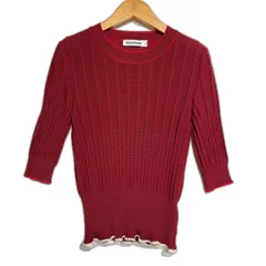 JIL SANDER ジルサンダー ニット  ウール/レーヨン/コットン  レッド【中古】【200】のサムネイル