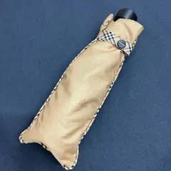 【441301114905】中古 BURBERRY LONDON バーバリー 折りたたみ傘 ベージュ ノバチェック ホースマーク 現状品のサムネイル