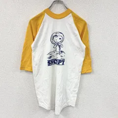 SOFFE SHIRTS　ソフィーシャツ　長袖Tシャツ/ロンT　ラグラン　スヌーピー　黄色　イエロー　Lサイズ　古着のサムネイル
