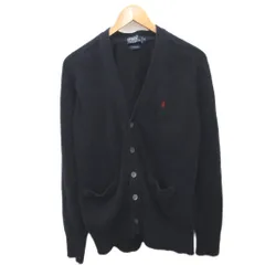 ポロ バイ ラルフローレン Polo by Ralph Lauren カーディガン ニット 長袖 ポニー刺繍 ウール M 紺  ネイビー ■IBO100のサムネイル