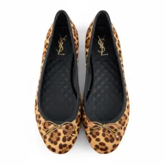 Saint Laurent サンローラン 正規品 ヒョウ柄 レオパード フラットシューズ 37のサムネイル