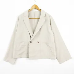 ショコラフィネローブ chocol raffine robe ジャケット ダブル F ライトベージュ kz14301のサムネイル