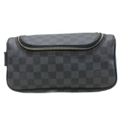 ルイヴィトン LOUIS VUITTON N47625 トワレ ポーチ ダミエ グラフィット クラッチバッグ セカンドバッグ 総柄 黒 ブラック グレー ☆AA★のサムネイル