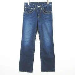 ズッカ zucca デニム パンツ ジーンズ S ネイビー ウォッシュ加工 kz14632のサムネイル