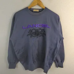 LANCEL ランセル スウェット 刺繍 ネイビー メンズ 古着 レトロ モードのサムネイル