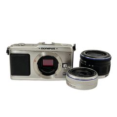 OLYMPUS PEN E-P1 M.ZUIKO DIGITAL 17mm F2.8 14-42mm F3.5-5.6 ED 더블 렌즈 키트 올림푸스 정크 W11466590