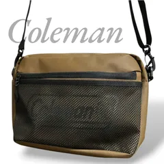 【MY1058】Coleman コールマン ショルダーバッグ ポシェット 斜め掛け 肩掛け ブラウン ブラック 黒 茶 メッシュ ポーチ 小物入れのサムネイル