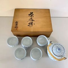 茶器セット 急須 湯呑み 5客 木箱入り 新品 - メルカリ