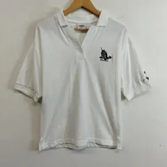 Crazy Shirts クレイジーシャツ 半袖 ポロシャツ ワンポイント クリバンキャット 刺繍 ゴルフ USA製 古着 VINTAGE ホワイト S H56のサムネイル