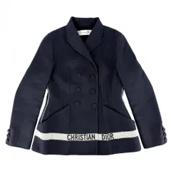 【大売出し】 ディオール ジャケット レディース ロゴ ダブルブレスト アウター バージャケット アパレル 服 Dior 40 ネイビー 紺 ウール  ナイロン   秋 冬【中古品】のサムネイル