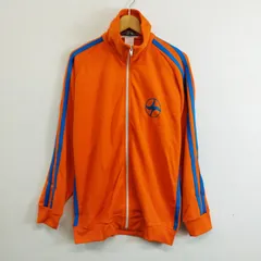 70s 80s Capital ACE キャピタルエース ジャージ トラックジャケット サイドライン フロッキープリント 日本製 スポーツ Y2K 古着 VINTAGE オレンジ H55のサムネイル