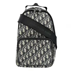 【大売出し】 ディオール・オム ショルダーバッグ メンズ ミニ スリングバッグ ライダー クロスボディバッグ DIOR HOMME ネイビー 紺 ブラック 黒 シルバー金具 美品【中古品】のサムネイル