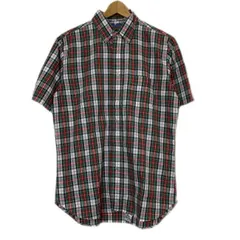 【中古】　COUNTRY TRADITIONALS by PENDLETON　チェックシャツ　半袖　シャツ　トップス　ボタンダウン　胸ポケット　USA製　アメカジ　古着　/1125のサムネイル
