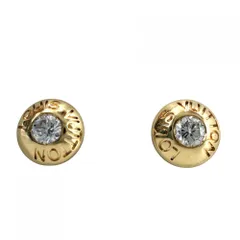 【大売出し】 ルイヴィトン ピアス レディース ピュス ドレイユ クルー ジュエリー アクセサリー ラウンド 18金YG Au750 LOUIS VUITTON K18イエローゴールド    ダイヤモンド Q96003 約2.9g【中古品】のサムネイル