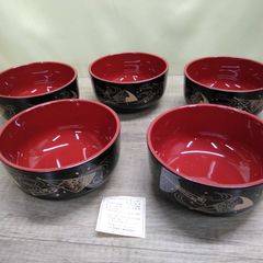 新品未使用 漆器どんぶり カラー 黒 朱赤 桂由美 新生活 和食器 年越し