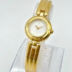 C181【稼働・Y2K・アンティーク・電池交換済】 ELLE エル クォーツ ゴールドカラー バングルタイプ レディースウォッチのサムネイル