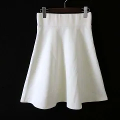 ブラック バイ マウジー BLACK by moussy スカート ポンチ フレアスカート ストレッチ ひざ丈 S アイボリーのサムネイル