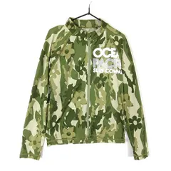 オーシャンパシフィック OCEAN PACIFIC ラッシュガード カモフラ 花柄 ロゴ ジップアップ ハイネック ストレッチ 長袖 140 オリーブ カーキ ベージュ KIDSのサムネイル