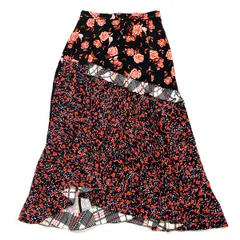 3.1フィリップリム 3.1 Phillip Lim アシンメトリー ラッフル スカート レーヨン F231-35054PFV ブラック 00 花柄 レディース【中古】のサムネイル